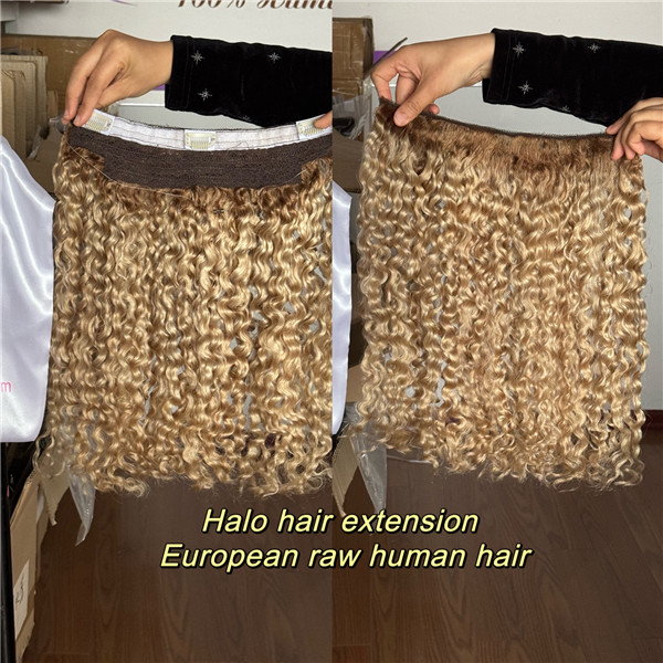 Halo human hair extension customized color style 