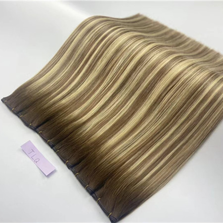 Factory Hot Selling 100% raw human hair  Cuticle aglined Russian Hair Can be cut Genius weft hair extensions