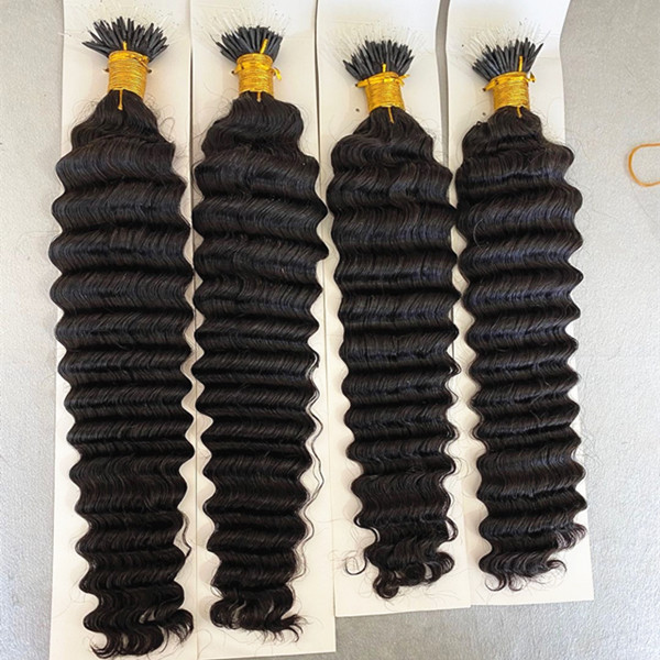 F-Tip Hair Extensions 1g/pc deep wave  Wholesale Price 100% Indian Virgin Human Hair