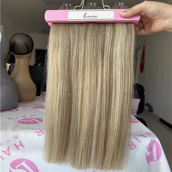 European Raw Human Hair extensions genius wefts balayage color balayage color 