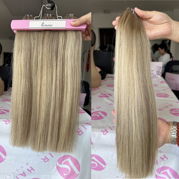 European Raw Human Hair extensions genius wefts balayage color balayage color 