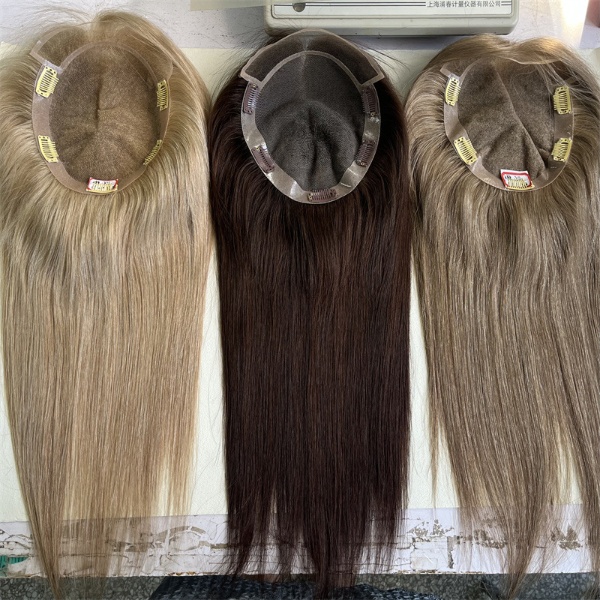 European raw virgin human hair HD full lace topper with PU around 