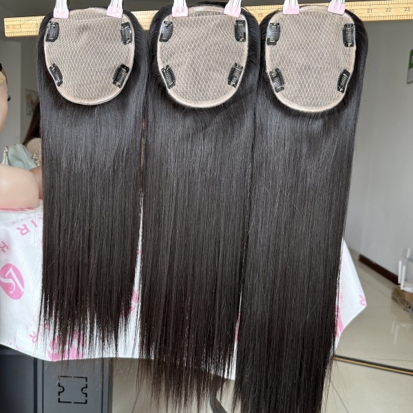 Silk Base Hair Toppers Manufacturer Virgin Remy Human Hair Natural Color Silk Base Top Hair Piece