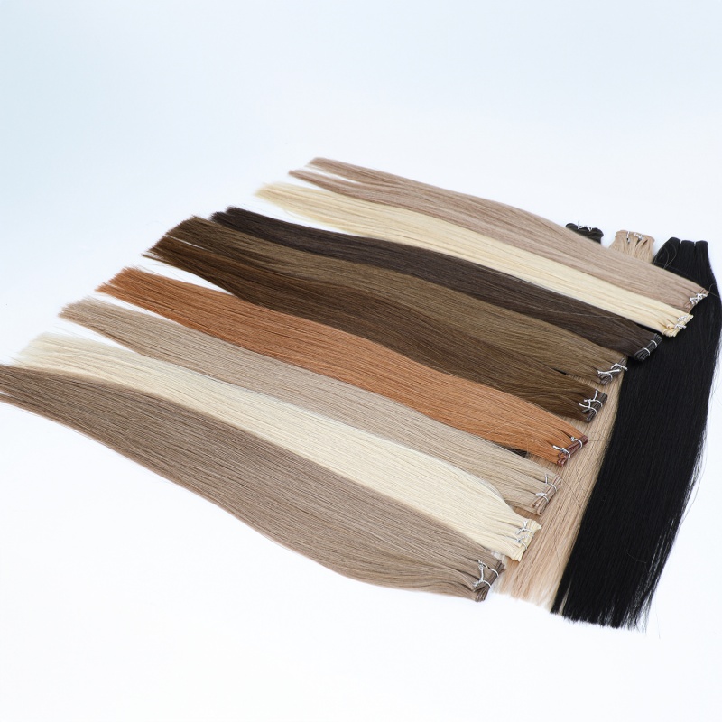 Factory Wholesale 100% Human Hair Extensions Healthy Cuticle Aligned Hair Extension Genius Weft