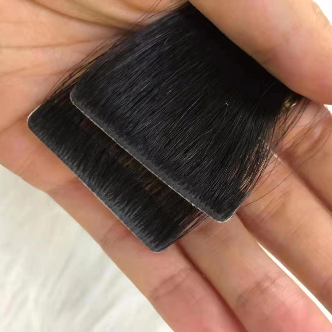 Invisible Tape in 100% European Raw Human Hair Straight Texture Skin Injected Tape Ins Human Hair Pieces Extensions
