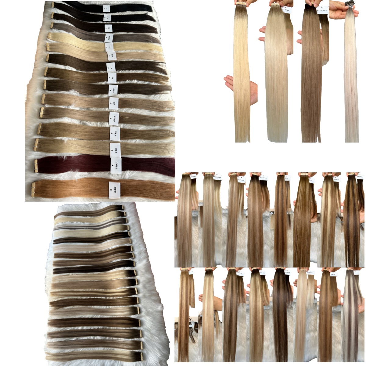 Stock Tape in hair extensions Top quality European Raw human hair 50gram/pc 