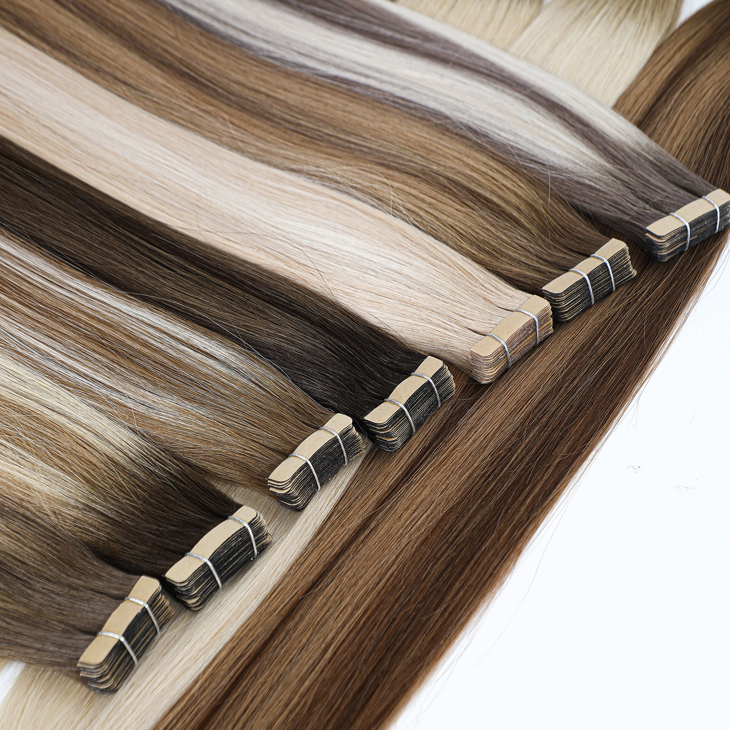 Stock Tape in hair extensions Top quality European Raw human hair 50gram/pc 