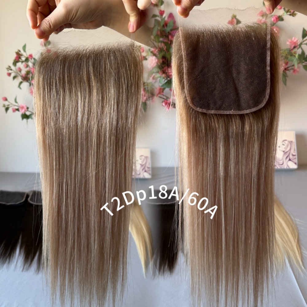In Stock HD Lace Closures 100% Virgin Human Hair Top Pieces for Mesh Integration Wig System Salon Supply Wholesale