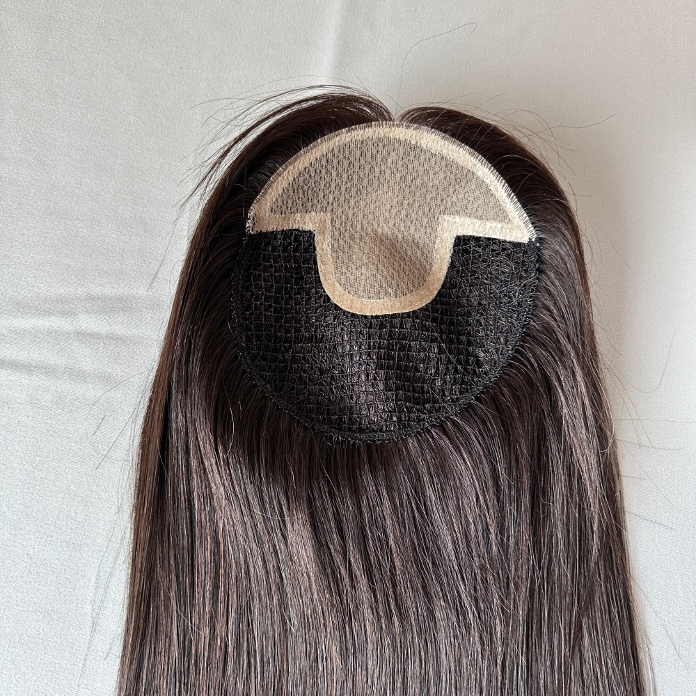 Fishnet Base Front Silk Top Topper Hair Integration Toupee for Women 100% Cuticle Aligned Virgin Human Hair