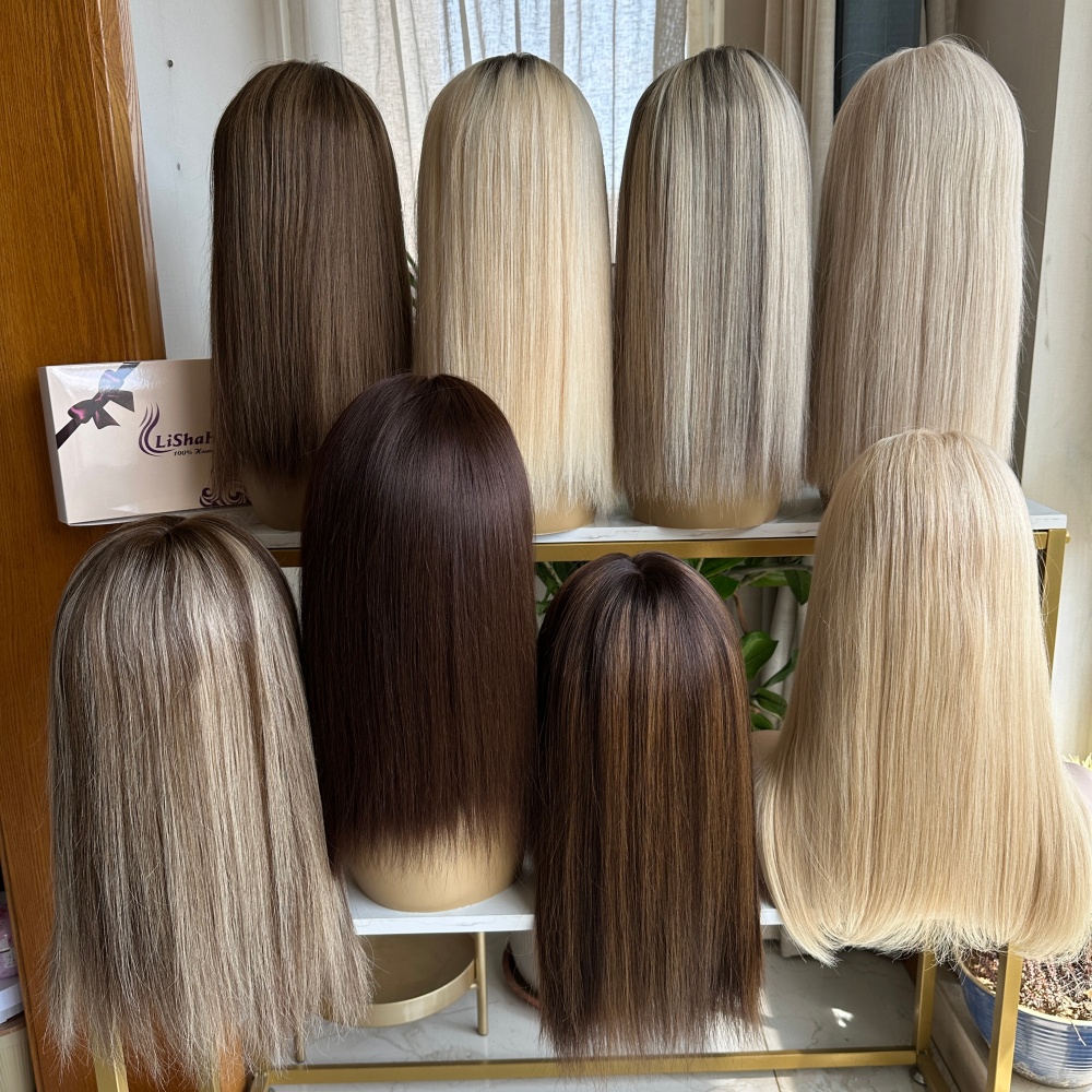 Ready to Ship Brown Highlights Color 100% Human Hair 9x5 Lace Front Wig 180% Density 18 to 24 Inch