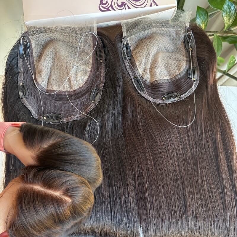 Hot Selling 5x5 HD Lace Invisible Knots Nano Laser Topper with realistic natural hairline Virgin Hair for Salon Wholesale Price.